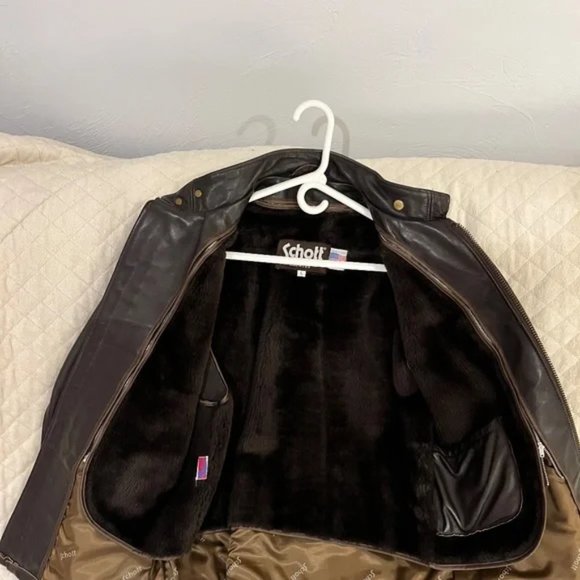 Schott NYC Leather Moto Jacket Made In U.S.A. with Vest $975 MSRP - Picture 8 of 10